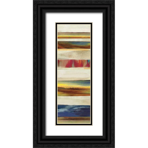 Composition I Black Ornate Wood Framed Art Print with Double Matting by PI Studio