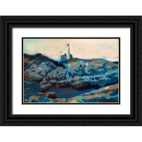 Lighthouse  Black Ornate Wood Framed Art Print with Double Matting by PI Studio
