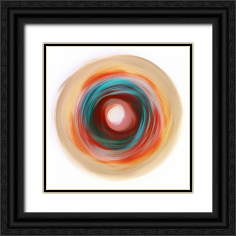 Soft Circle  Black Ornate Wood Framed Art Print with Double Matting by PI Studio