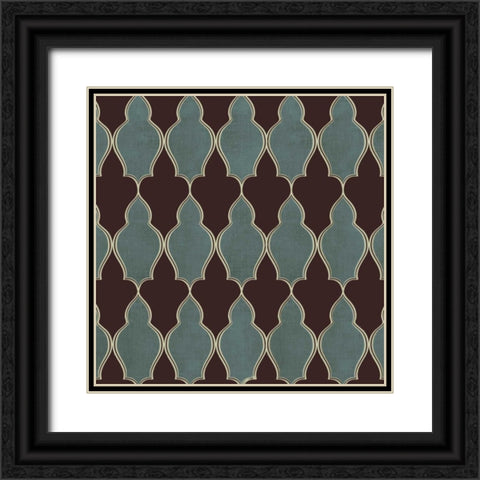 Parisian Pattern I Black Ornate Wood Framed Art Print with Double Matting by PI Studio