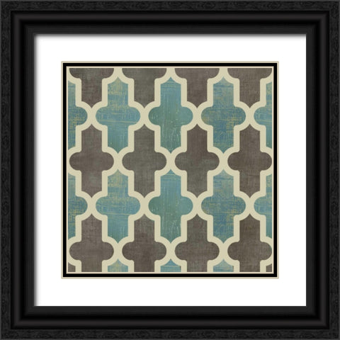 Parisian Pattern II Black Ornate Wood Framed Art Print with Double Matting by PI Studio