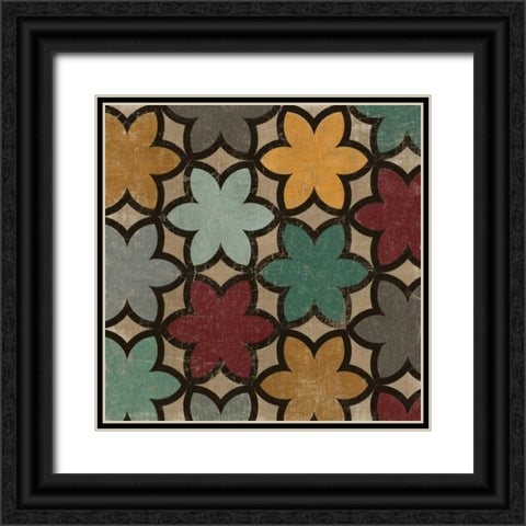 Venetian Pattern  Black Ornate Wood Framed Art Print with Double Matting by PI Studio