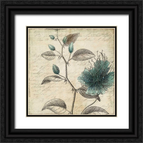 Blue Bird II Black Ornate Wood Framed Art Print with Double Matting by PI Studio