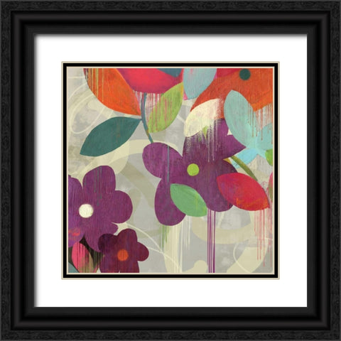 Graphitti Flower I Black Ornate Wood Framed Art Print with Double Matting by PI Studio