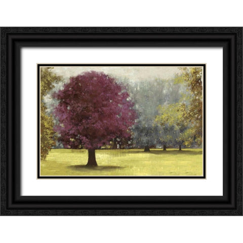 Summer Days - Plum Black Ornate Wood Framed Art Print with Double Matting by PI Studio