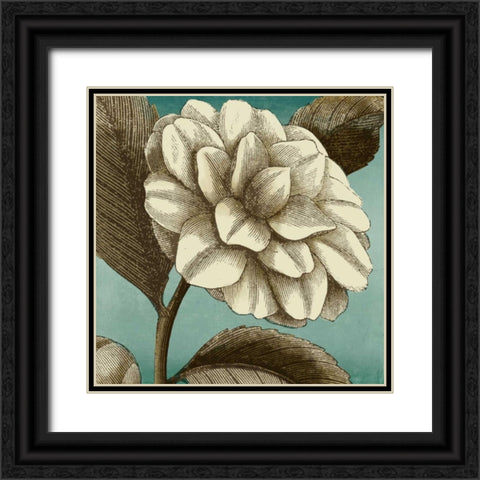 Slowdance Woodblock I Black Ornate Wood Framed Art Print with Double Matting by PI Studio