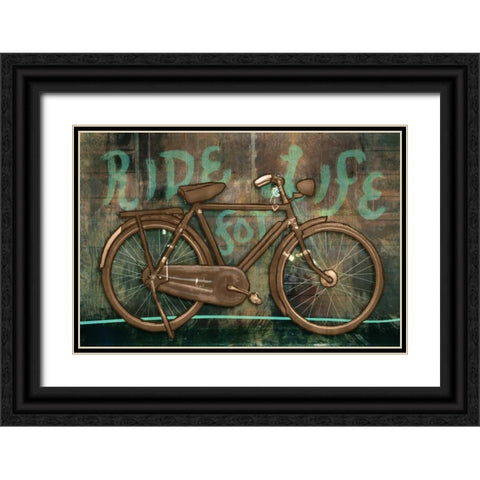 Ride for Life Black Ornate Wood Framed Art Print with Double Matting by PI Studio