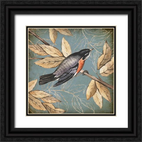 Songbird Fable I Black Ornate Wood Framed Art Print with Double Matting by PI Studio