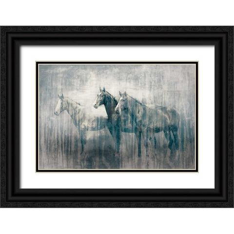 Marchpast Black Ornate Wood Framed Art Print with Double Matting by PI Studio