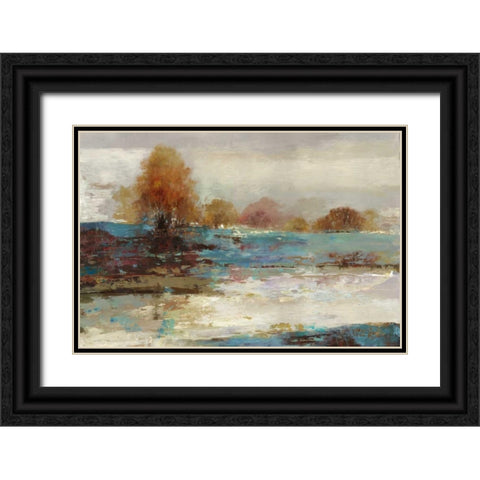 Overlooking Black Ornate Wood Framed Art Print with Double Matting by PI Studio