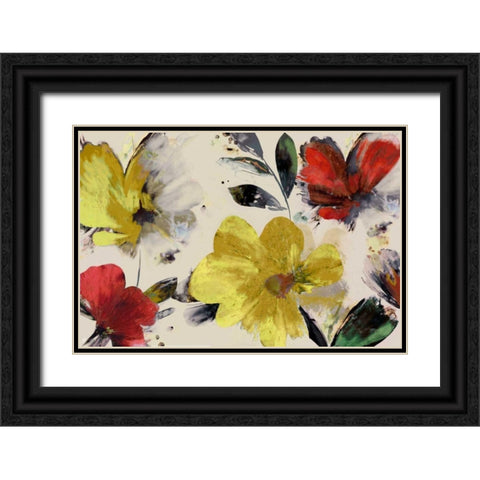 Sweet Blooms Black Ornate Wood Framed Art Print with Double Matting by PI Studio