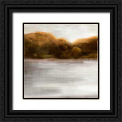 Red Landscape I Black Ornate Wood Framed Art Print with Double Matting by PI Studio