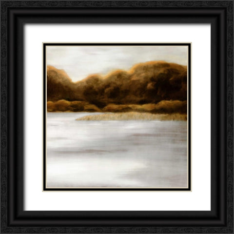 Red Landscape II Black Ornate Wood Framed Art Print with Double Matting by PI Studio