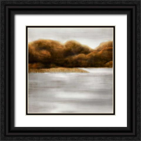 Red Landscape III Black Ornate Wood Framed Art Print with Double Matting by PI Studio