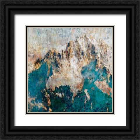 Mountain II Black Ornate Wood Framed Art Print with Double Matting by PI Studio