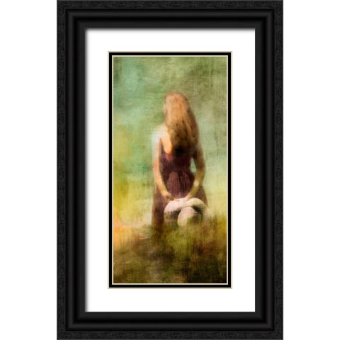 Nymph Kiss II Black Ornate Wood Framed Art Print with Double Matting by PI Studio