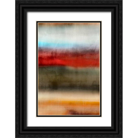 Tribal Colour Wash I Black Ornate Wood Framed Art Print with Double Matting by PI Studio