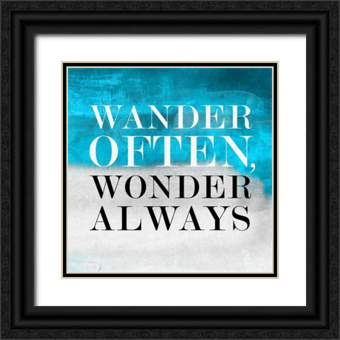 Wander BG I Black Ornate Wood Framed Art Print with Double Matting by PI Studio