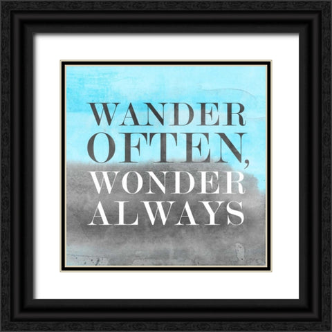 Wander BG II Black Ornate Wood Framed Art Print with Double Matting by PI Studio