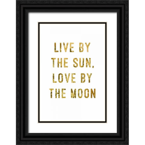 I love you Gold Lips Black Ornate Wood Framed Art Print with Double Matting by PI Studio