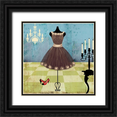 Party Black Ornate Wood Framed Art Print with Double Matting by Pearce, Allison