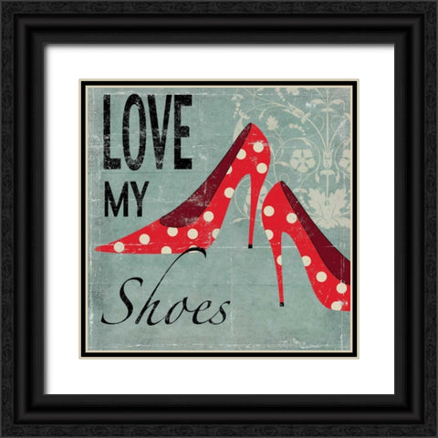 Love my Shoes Black Ornate Wood Framed Art Print with Double Matting by Pearce, Allison