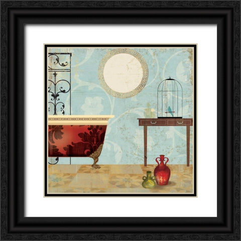 Chateau II Black Ornate Wood Framed Art Print with Double Matting by Pearce, Allison