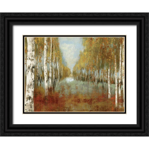 Along the Path I Oversize Black Ornate Wood Framed Art Print with Double Matting by Pearce, Allison