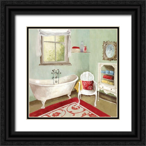 Tranquil Bath I - Mini Black Ornate Wood Framed Art Print with Double Matting by Pearce, Allison