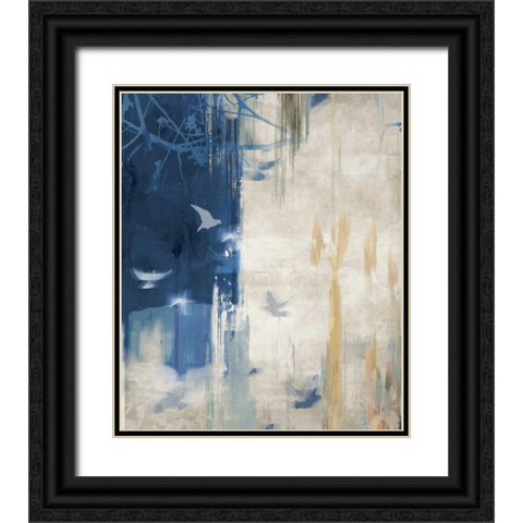 Unquiet Stone I Black Ornate Wood Framed Art Print with Double Matting by PI Galerie