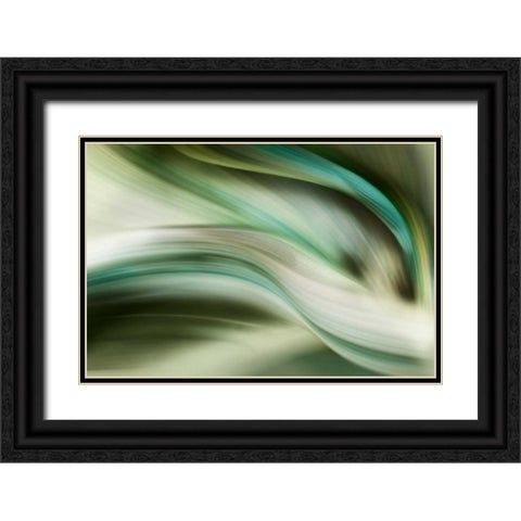 Spring Air Black Ornate Wood Framed Art Print with Double Matting by PI Galerie