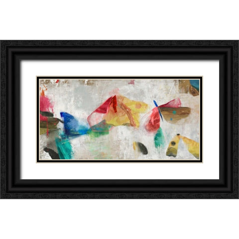 Kisses Entwined Black Ornate Wood Framed Art Print with Double Matting by PI Galerie