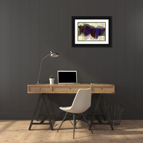 Wave II Black Ornate Wood Framed Art Print with Double Matting by PI Galerie