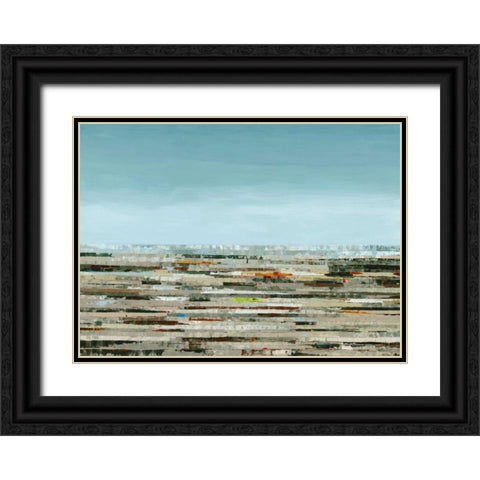 Gradiation Black Ornate Wood Framed Art Print with Double Matting by PI Galerie