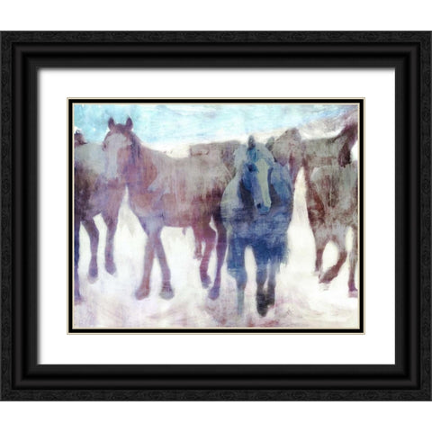 Calgary Stampede Black Ornate Wood Framed Art Print with Double Matting by PI Galerie