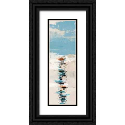 Modern Strokes II Black Ornate Wood Framed Art Print with Double Matting by PI Galerie