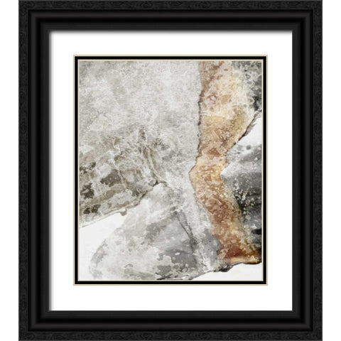 Scattered Rocks II Black Ornate Wood Framed Art Print with Double Matting by PI Galerie