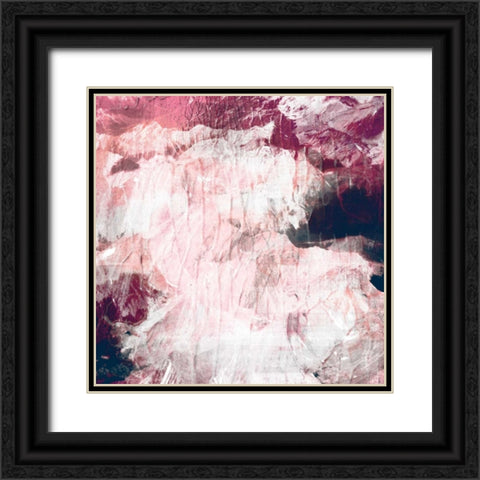 Abstract Roses Black Ornate Wood Framed Art Print with Double Matting by PI Galerie