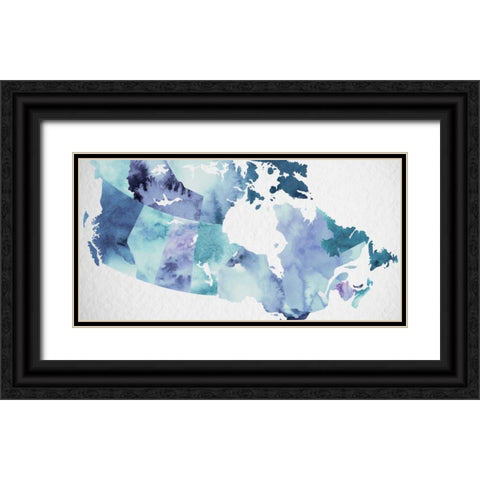 Ikat Black Ornate Wood Framed Art Print with Double Matting by PI Galerie