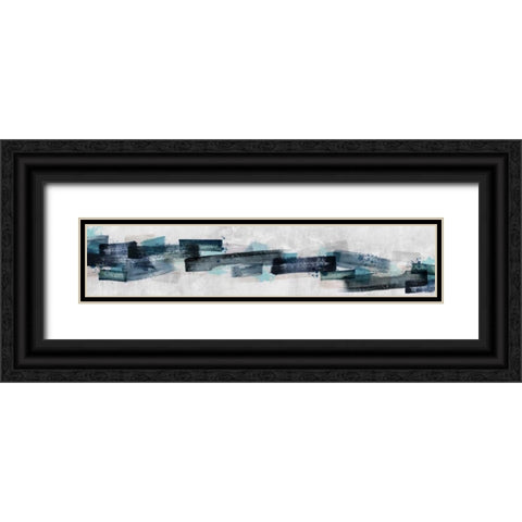 Watercolor Canada Map Black Ornate Wood Framed Art Print with Double Matting by PI Galerie