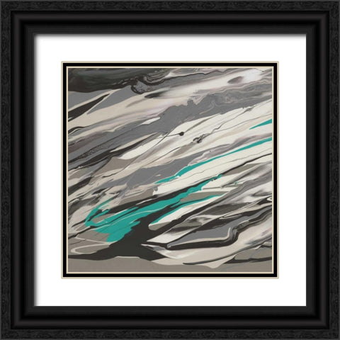 Marble Dust I Black Ornate Wood Framed Art Print with Double Matting by PI Gallery
