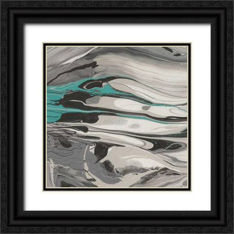 Marble Dust II Black Ornate Wood Framed Art Print with Double Matting by PI Gallery