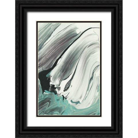 Marble Dust III Black Ornate Wood Framed Art Print with Double Matting by PI Galerie