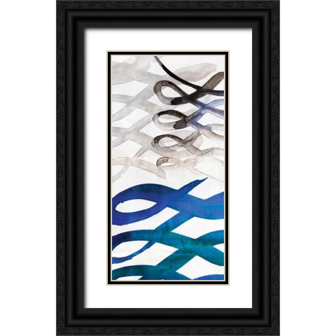 Infinity III Black Ornate Wood Framed Art Print with Double Matting by PI Gallery