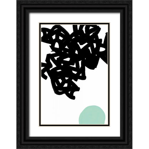 Gesture I Black Ornate Wood Framed Art Print with Double Matting by PI Galerie