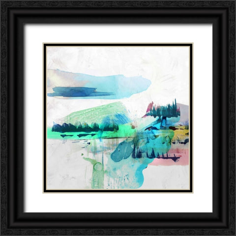 Palette Landcape II Black Ornate Wood Framed Art Print with Double Matting by PI Galerie