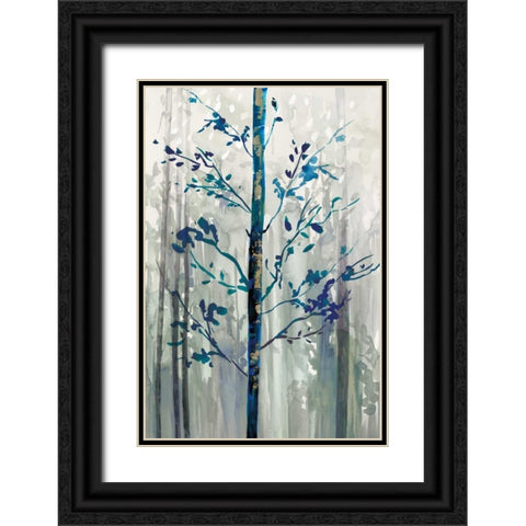Fogg II Black Ornate Wood Framed Art Print with Double Matting by PI Galerie