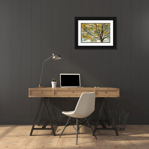 Soleil  Black Ornate Wood Framed Art Print with Double Matting by PI Galerie