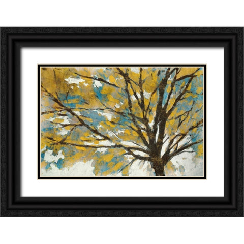 Soleil  Black Ornate Wood Framed Art Print with Double Matting by PI Galerie