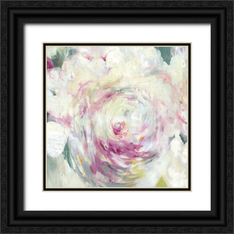 Shabby Peony I Black Ornate Wood Framed Art Print with Double Matting by PI Galerie